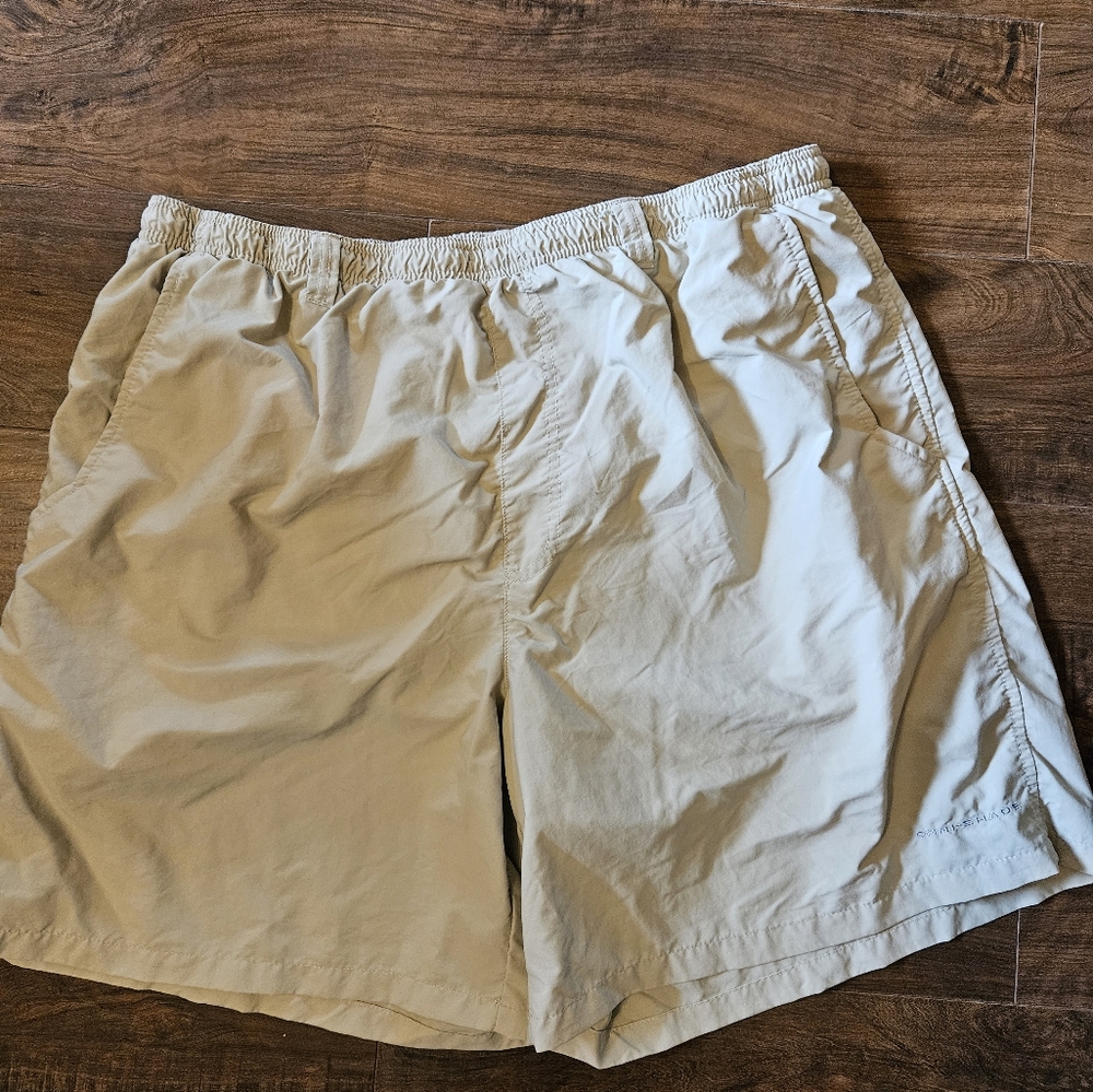 Big Mens Columbia PFG Omni-Shade Shorts Tan 2X Fishing Hiking Camping. #18